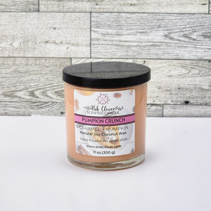 Pumpkin Crunch - Candles by Pnk Clover | Pumpkin Crunch Scented Candle | Satisfy Your Sweet Tooth - 11oz Soy Coconut Wax - Pnk Clover