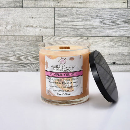 Pumpkin Crunch - Candles by Pnk Clover | Pumpkin Crunch Scented Candle | Satisfy Your Sweet Tooth - 11oz Soy Coconut Wax - Pnk Clover